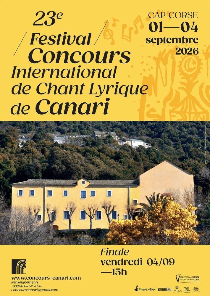 EVENEMENT : Concours de chant lyrique du 01 au 04/09/2026 EVENEMENT : Concours de chant lyrique du 01 au 04/09/2026